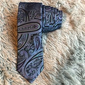 NWT Ted Baker Blue Paisley Silk Tie